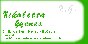 nikoletta gyenes business card